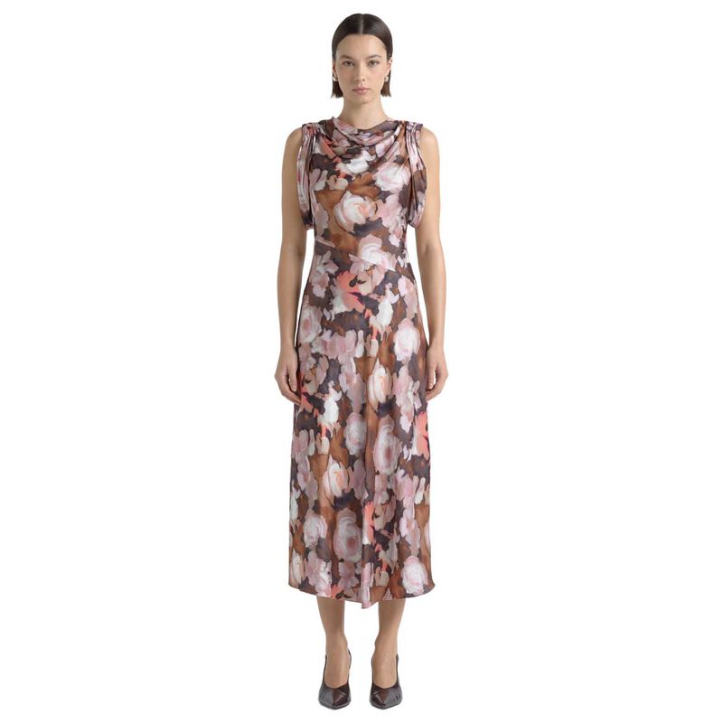 Cue Print Cowl Neck Midi Dress image number 0